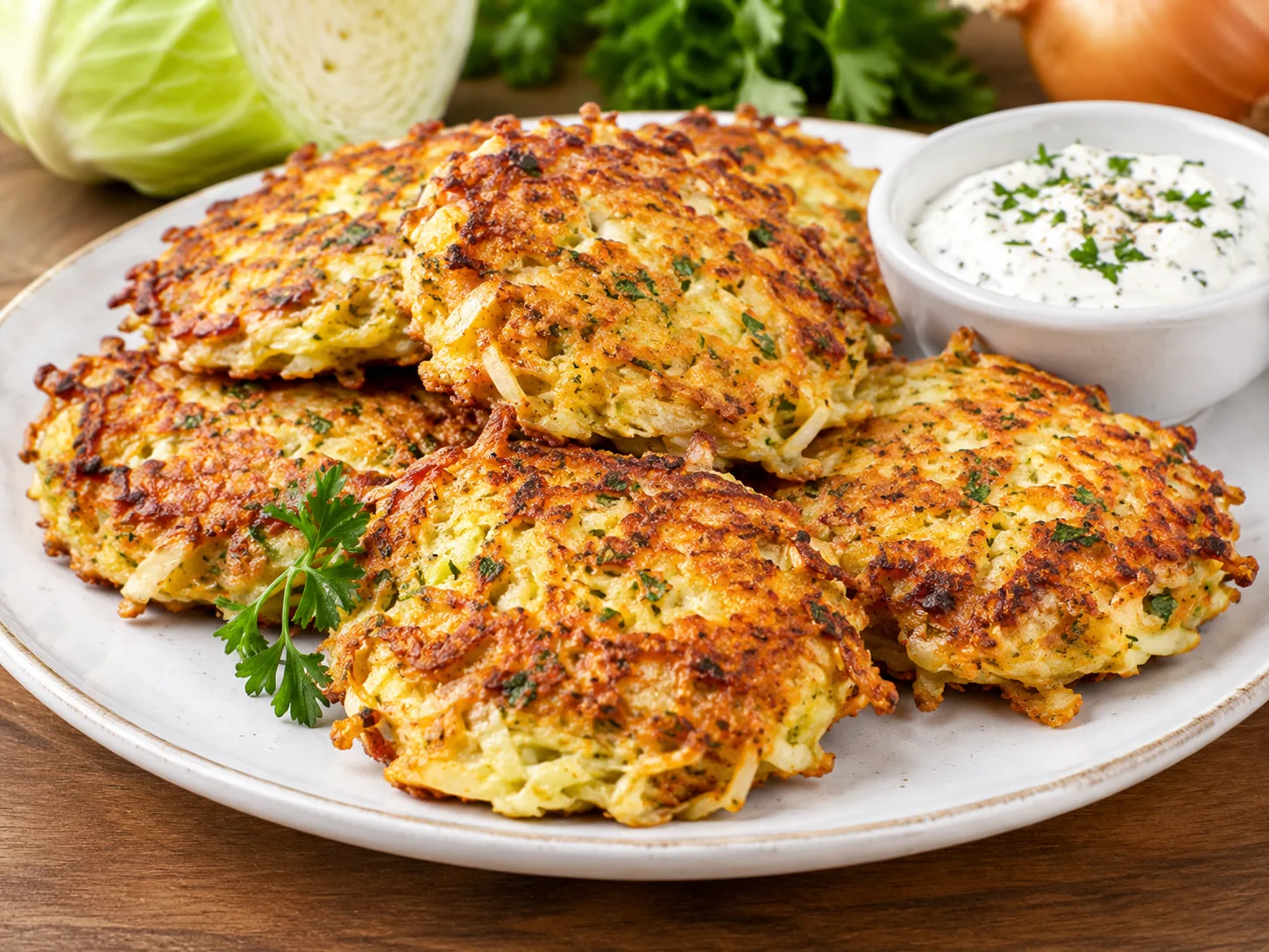 Crispy Cabbage Fritters