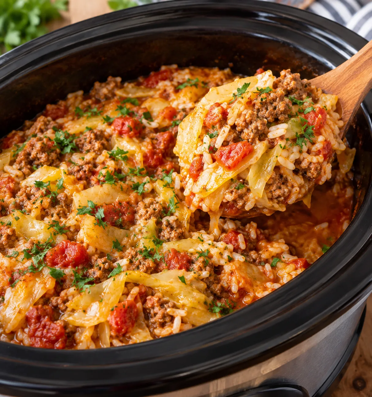 Crock Pot Unstuffed Cabbage Rolls