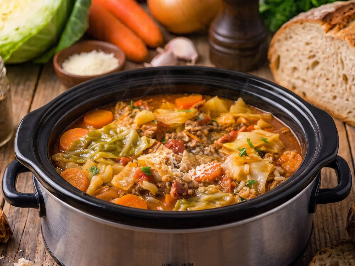 Crockpot Cabbage Roll Soup