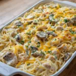 Easy Baked Chicken Tetrazzini with Mozzarella 1