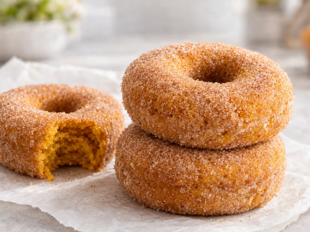 Easy Baked Donuts Pumpkin Spice with Cinnamon Sugar 1