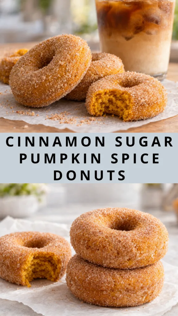 Easy Baked Donuts Pumpkin Spice with Cinnamon Sugar