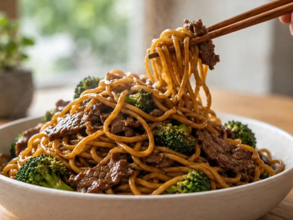 Easy Beef and Broccoli Noodles for Dinner 1