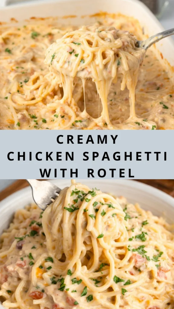Easy Cheesy Chicken Spaghetti Casserole