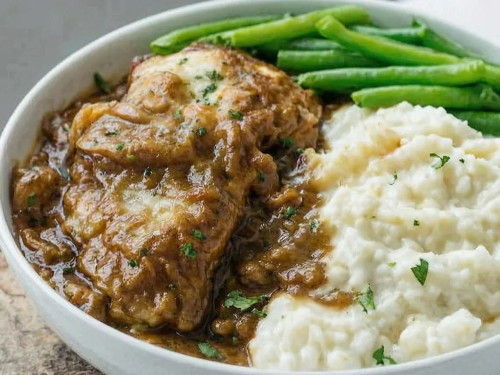 French Onion Chicken with Caramelized Onions and Melted Cheese 2