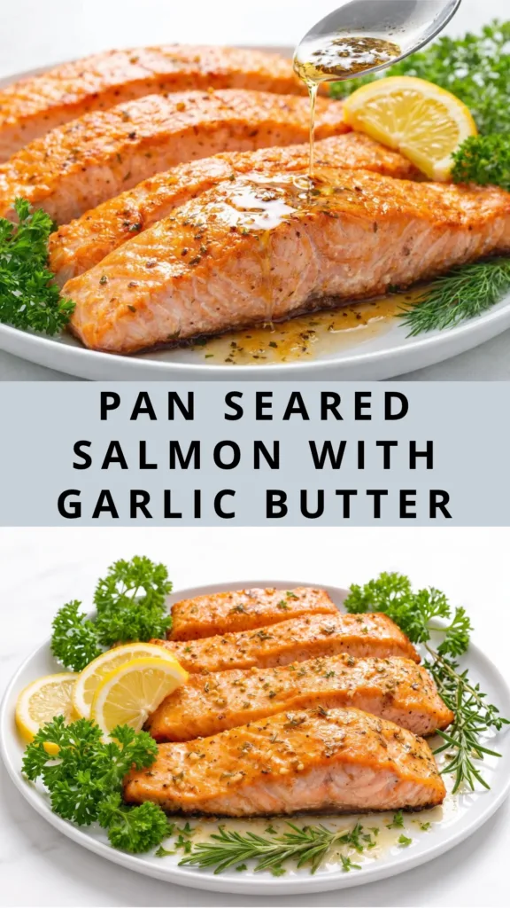Golden Salmon with Lemon Herb Butter