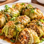 Healthy Sesame Ginger Cabbage Rolls