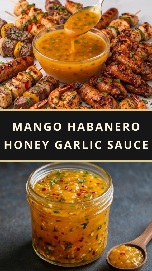 Homemade Mango Habanero Honey Garlic Sauce for Grillings (1)