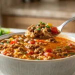 Homemade Stuffed Pepper Soup with Rice 1