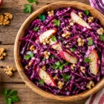 Italian-Style Crunchy Red Cabbage and Apple Slaw