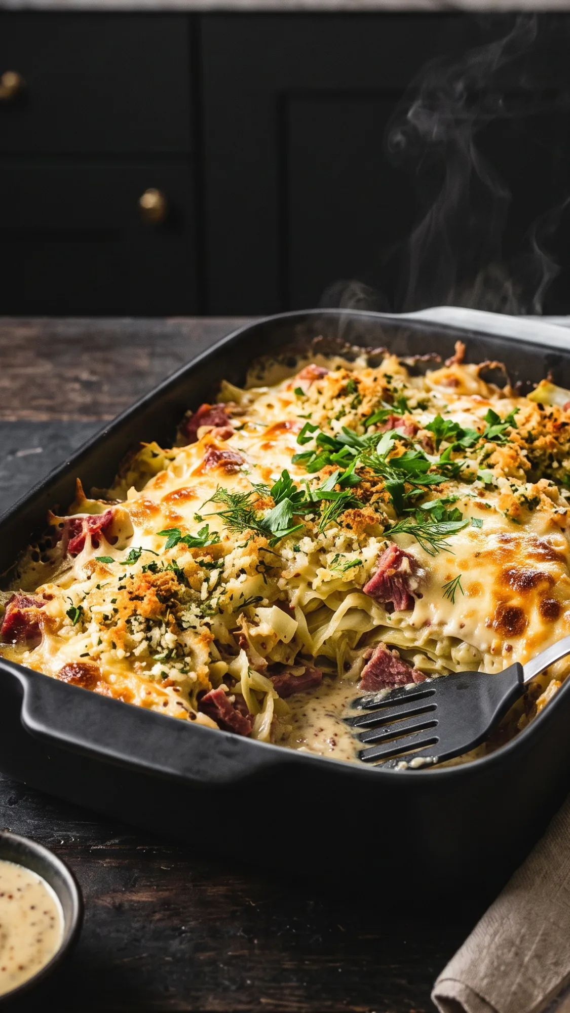 Keto Corned Beef & Cabbage Casserole