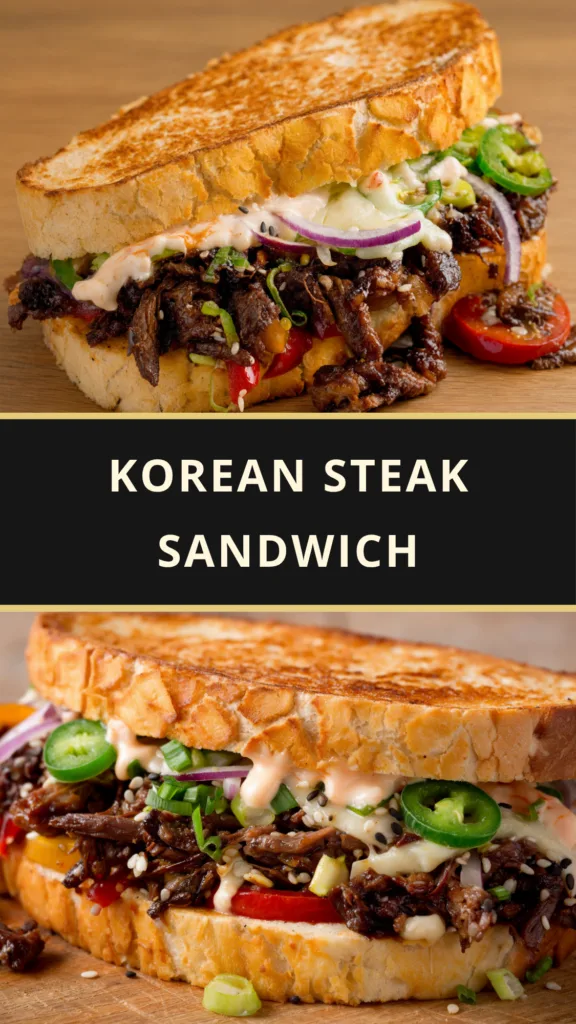 Korean Steak Sandwich with Gochujang and Cheese