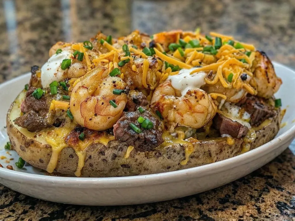 Loaded Seafood Baked Potato Recipe for Dinner 1