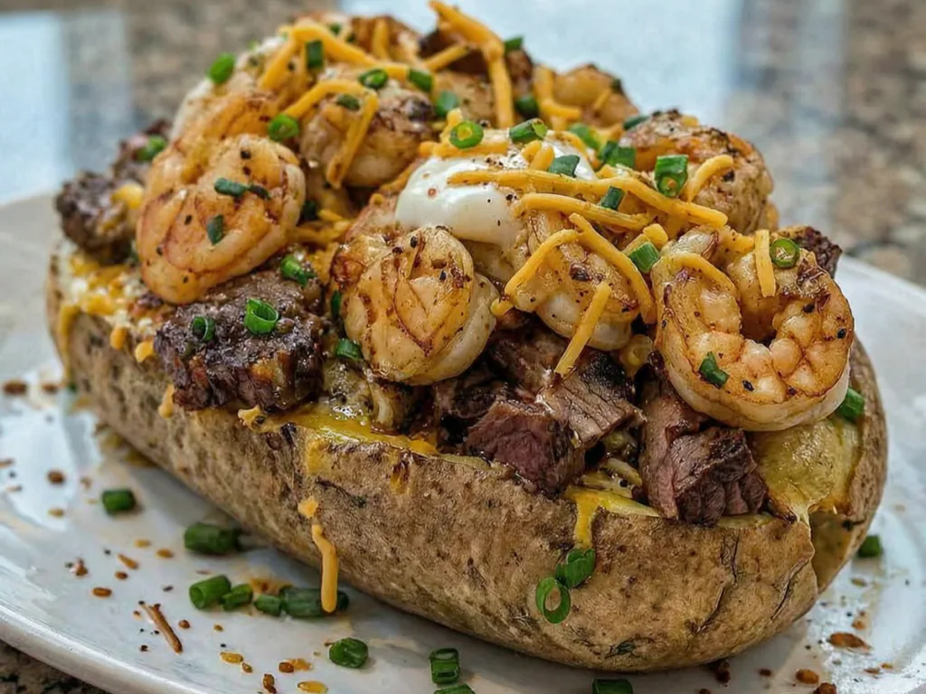 Loaded Seafood Baked Potato Recipe for Dinner 2