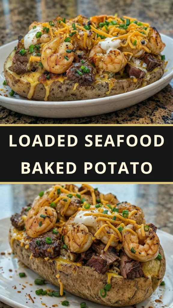 Loaded Seafood Baked Potato Recipe for Dinner