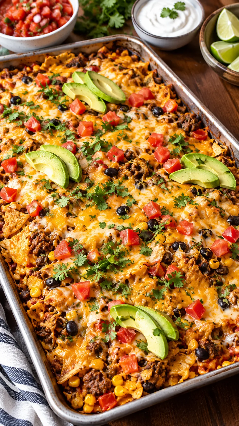 Sheet Pan Taco Casserole : Tex-Mex Nacho Casserole