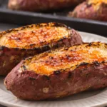 Roasted Japanese Sweet Potatoes with Custard 1