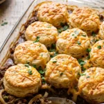 Smothered Beef & Onion Biscuit Bake 2