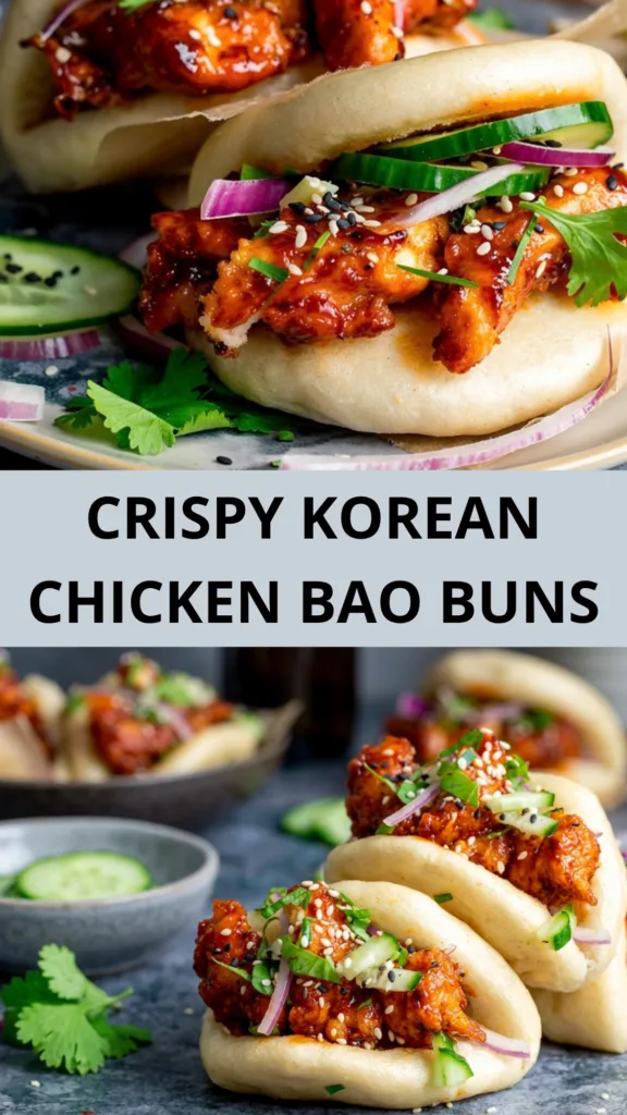 Sticky Korean Fried Chicken Bao