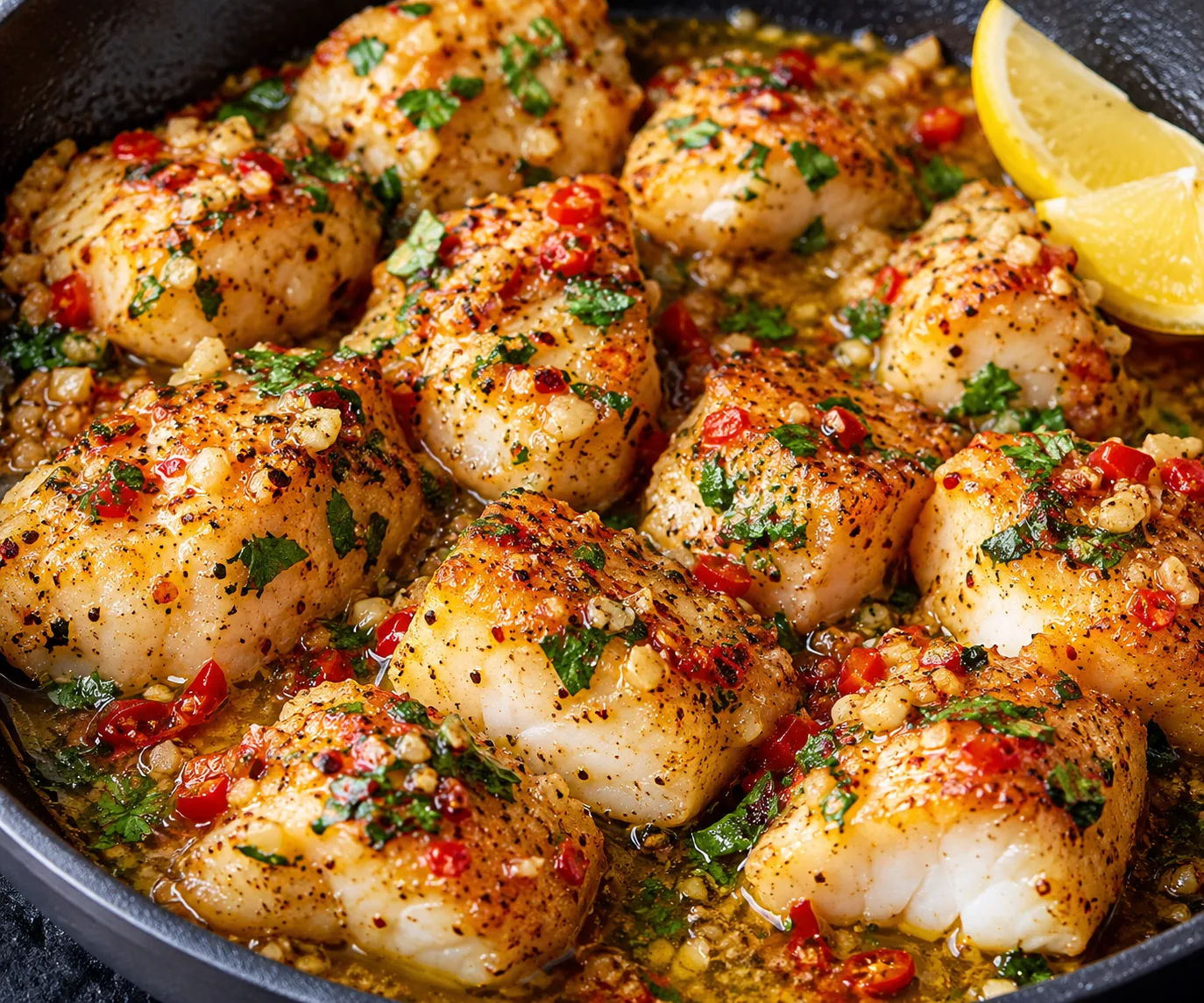 Sweet Chili Garlic Butter Cod Bites