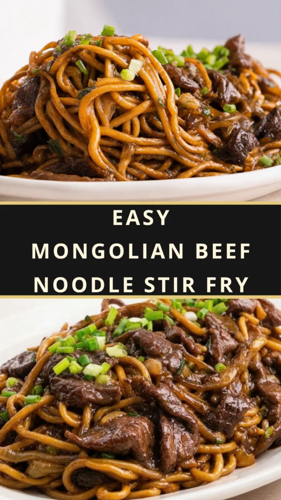 Sweet and Savory Mongolian Beef Noodles