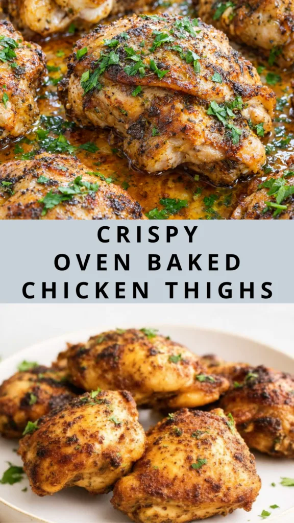 THE BEST BAKED CHICKEN THIGHS Easy • Crispy • Flavorful
