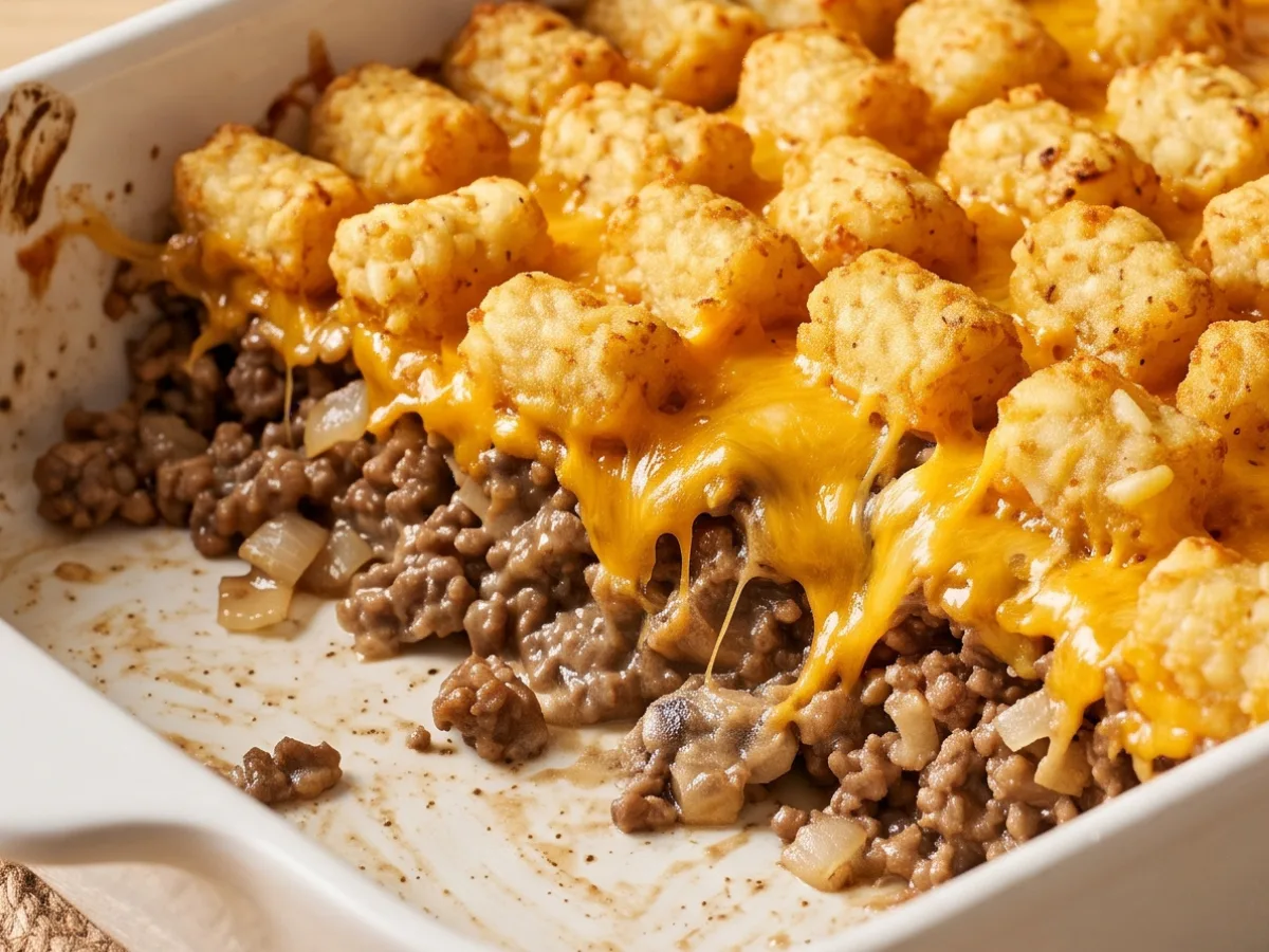 Tater Tot Casserole with Ground Beef 1
