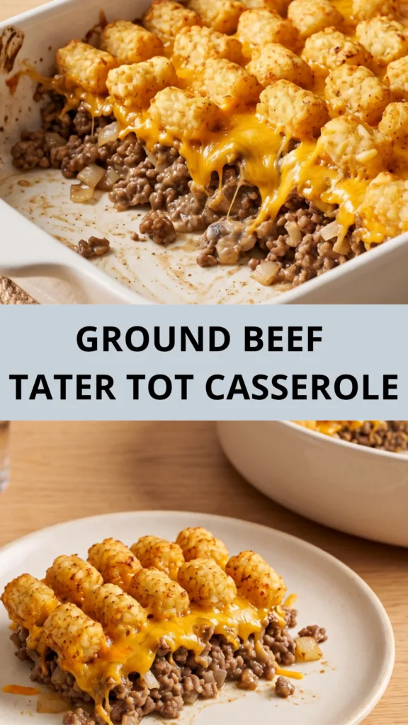 Tater Tot Casserole with Ground Beef