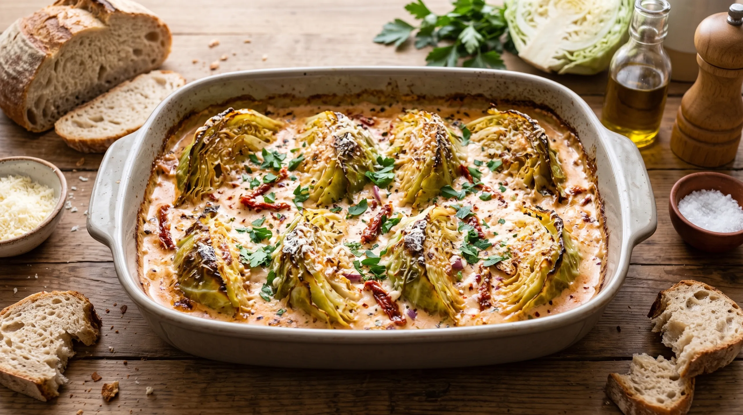 Ultra-Creamy Marry Me Cabbage Wedges