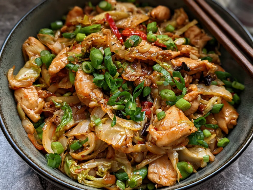 chicken cabbage stir fry