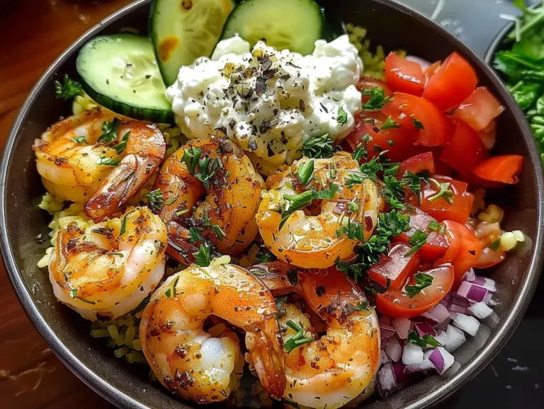 Greek Shrimp Mediterranean Bowl Recipe